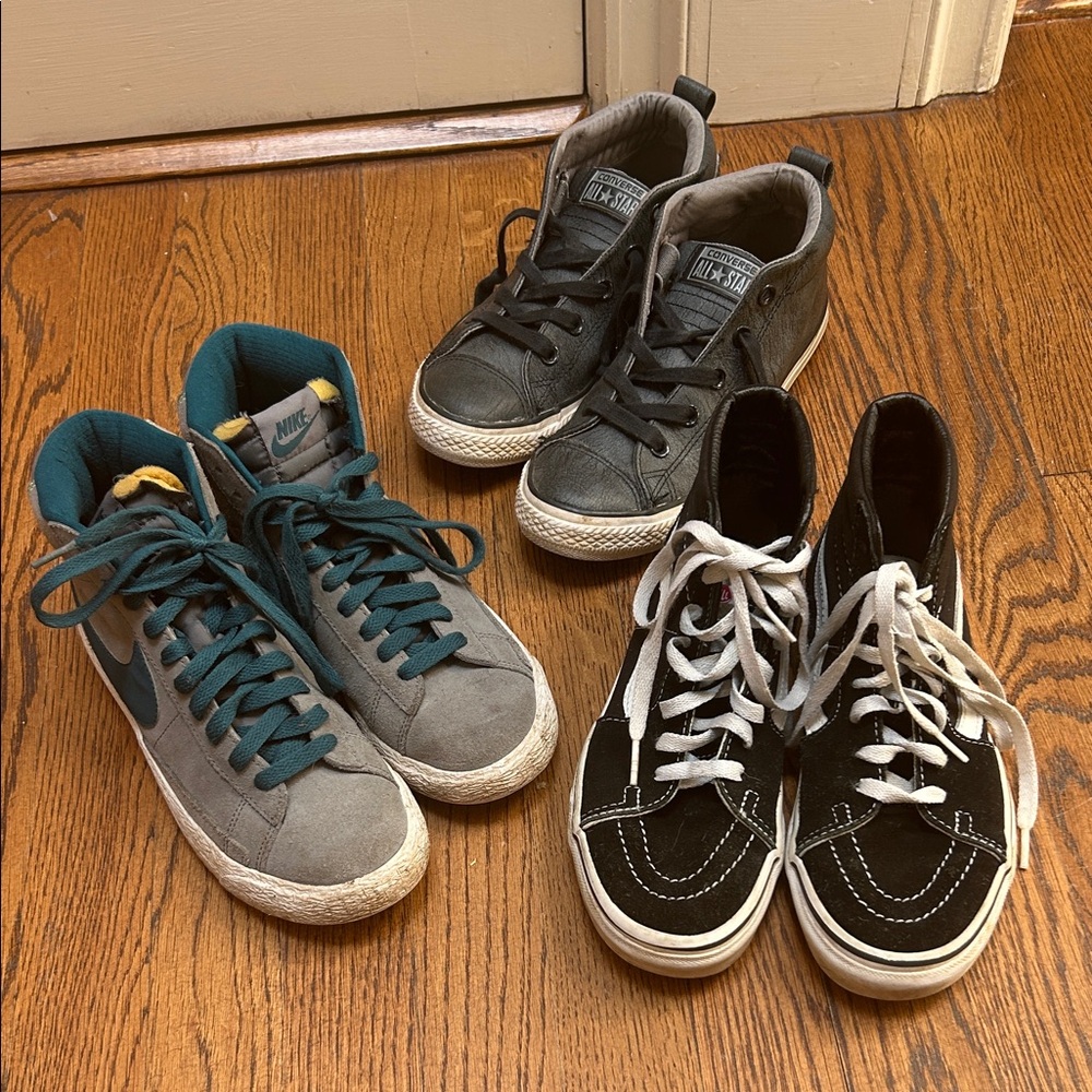 High-top sneaker bundle - Nike, Vans and Converse